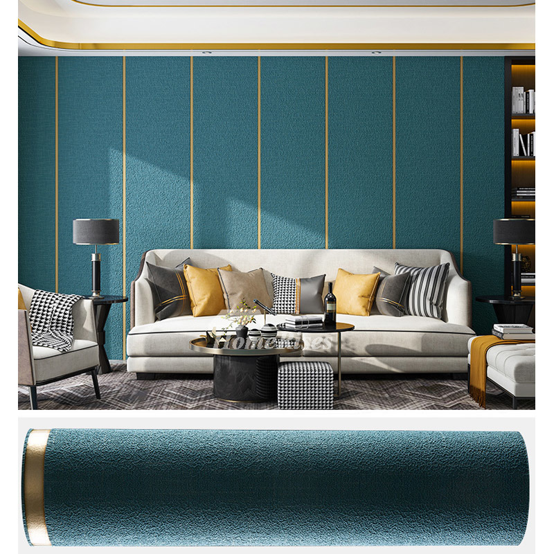 Modern Living Room Tv Background Wallpaper 3d House Grey Blue