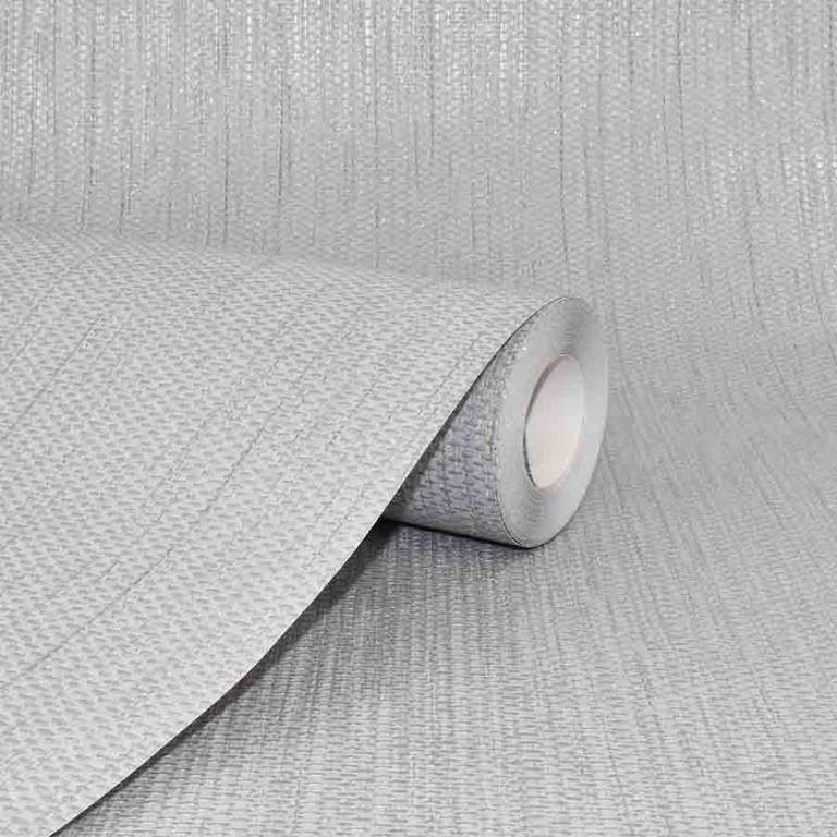 Belgravia Dahlia Texture Silver Glitter Wallpaper Satin