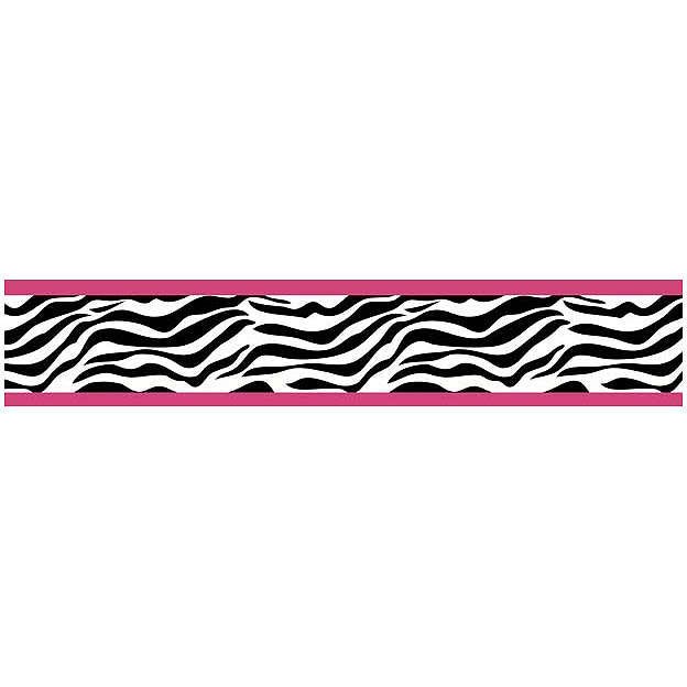 🔥 Free download Pink Black and White Zebra Print Wallpaper Border