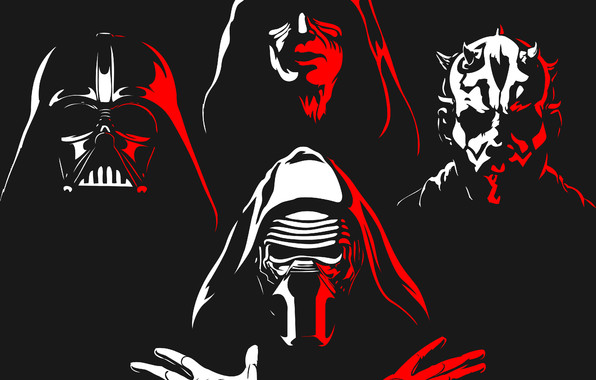 Darth Maul Star Wars Red White Kylo Ren Vader Wallpaper