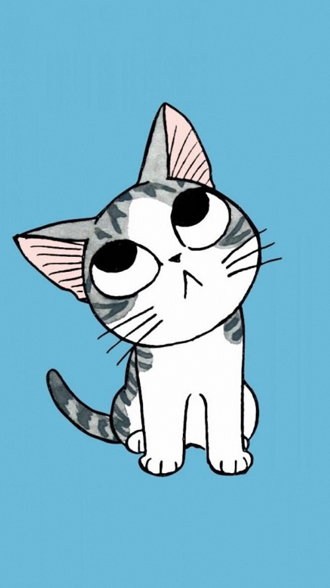 Cute Cartoon Cat Samsung Galaxy Wallpaper HD