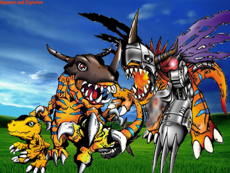 Agumon And Digivolve By Digifield07