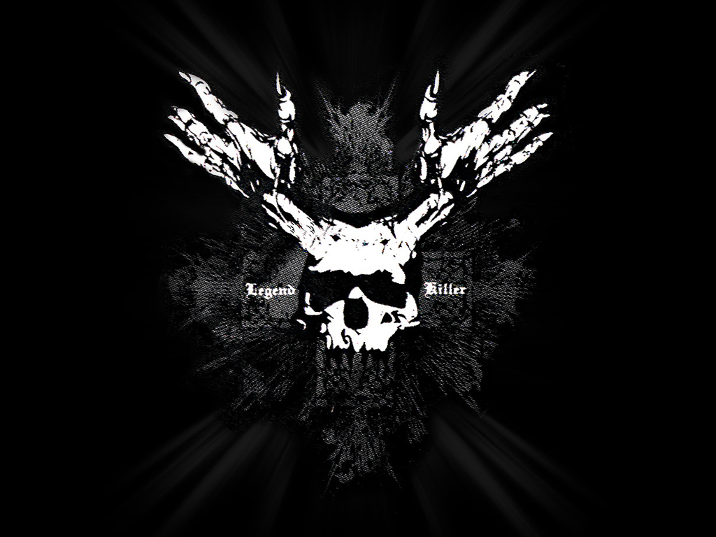 Creative Skull In Black And White Wallpaper Full HD