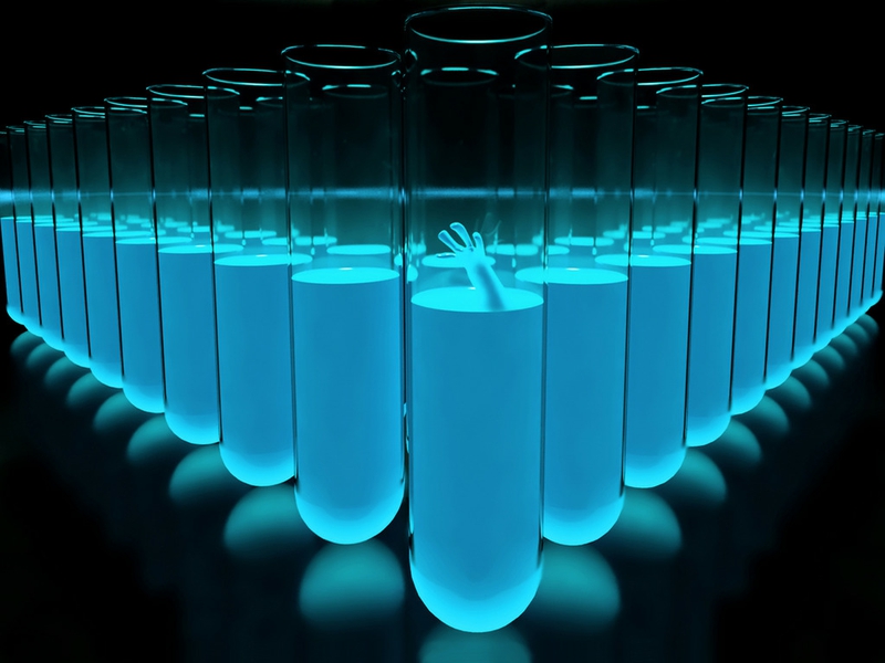 Blue Chemistry Emerging Abstract 3d And Cg HD Desktop Wallpaper