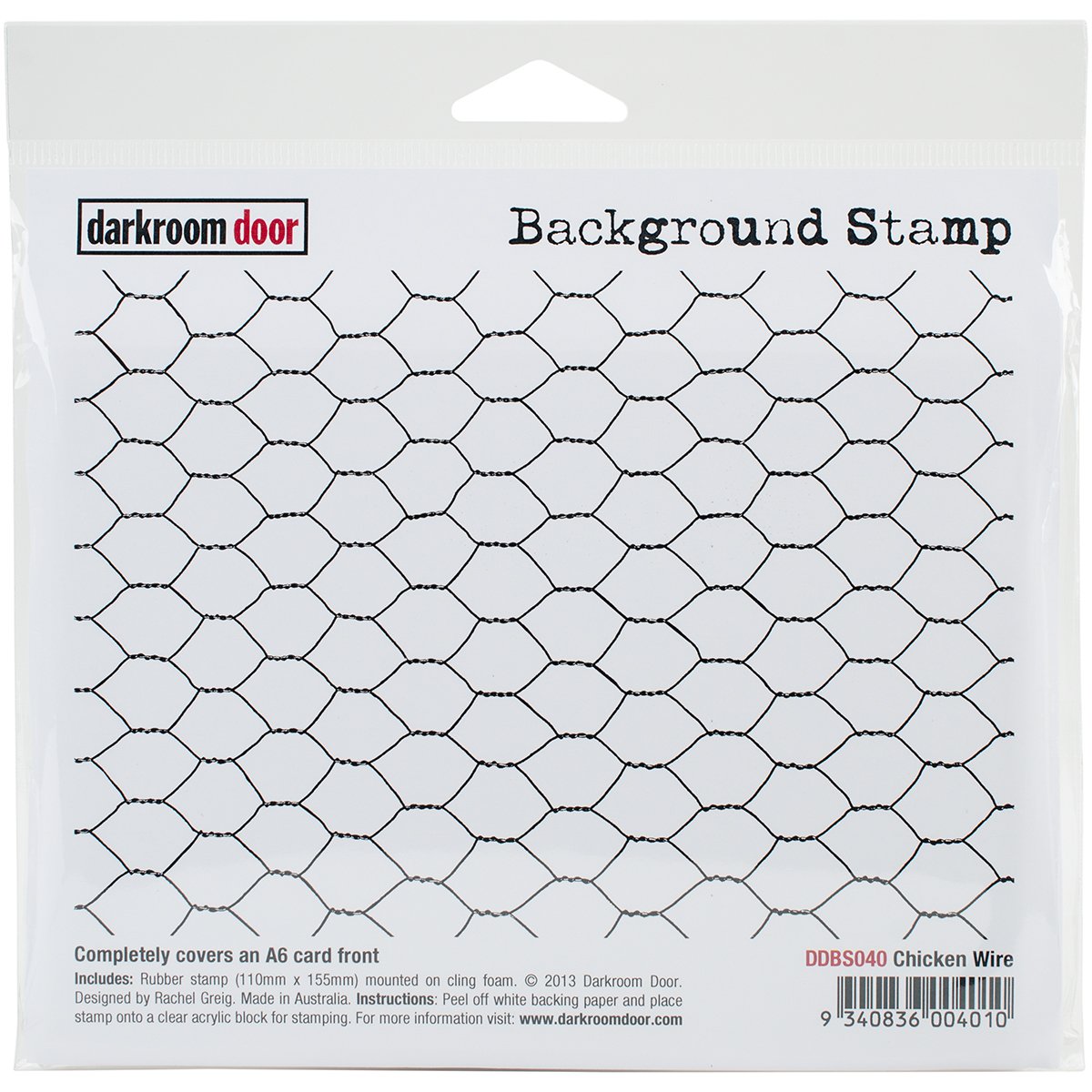 Amazon Darkroom Door Background Cling Stamp Chicken Wire