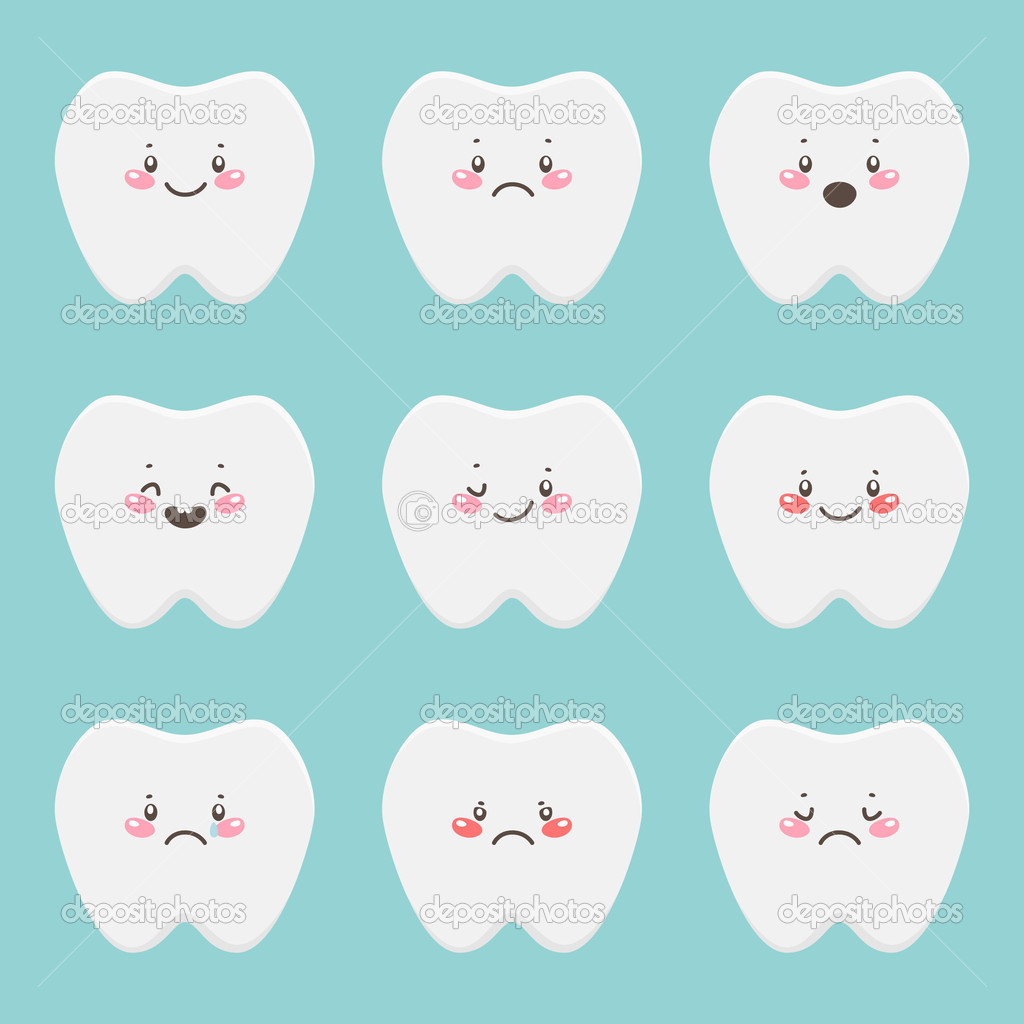 Cute Teeth Fabric, Wallpaper and Home Decor | Spoonflower