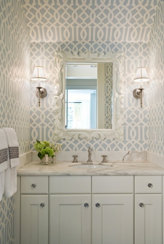 Thibaut Wallpaper Bathroom