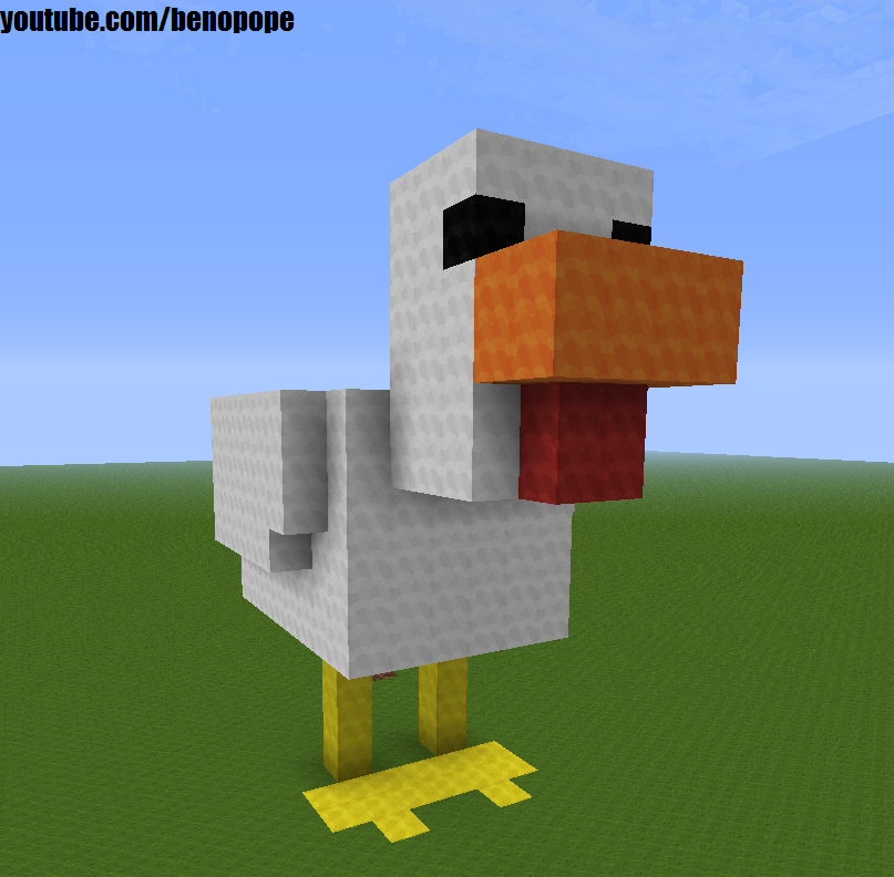 Chicken 3d Art Minecraft By Benopope