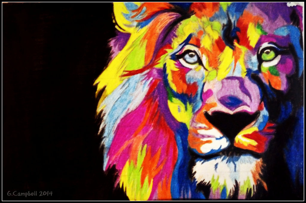Rainbow Lion by gilly15 1024x678