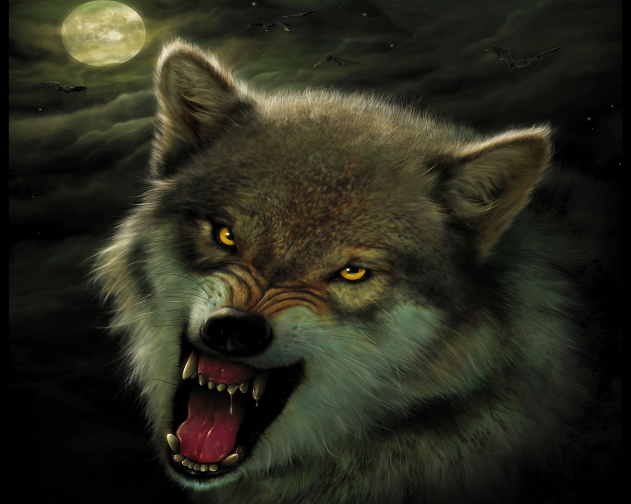Wolf Puter Wallpaper Desktop Background Id