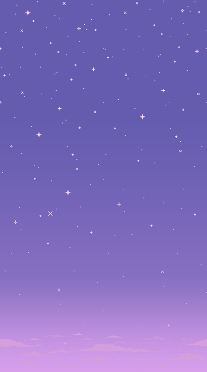 subtly animated pixel night sky background i did to kick off this blog