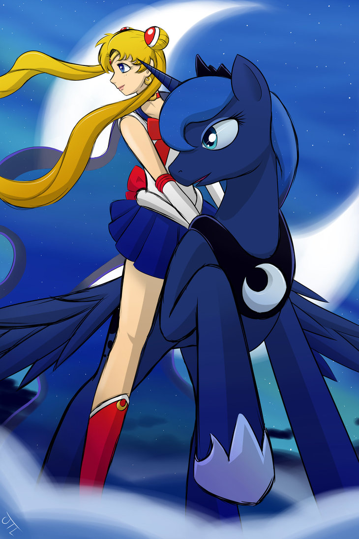 Sailor Moon And Luna By Entermeun