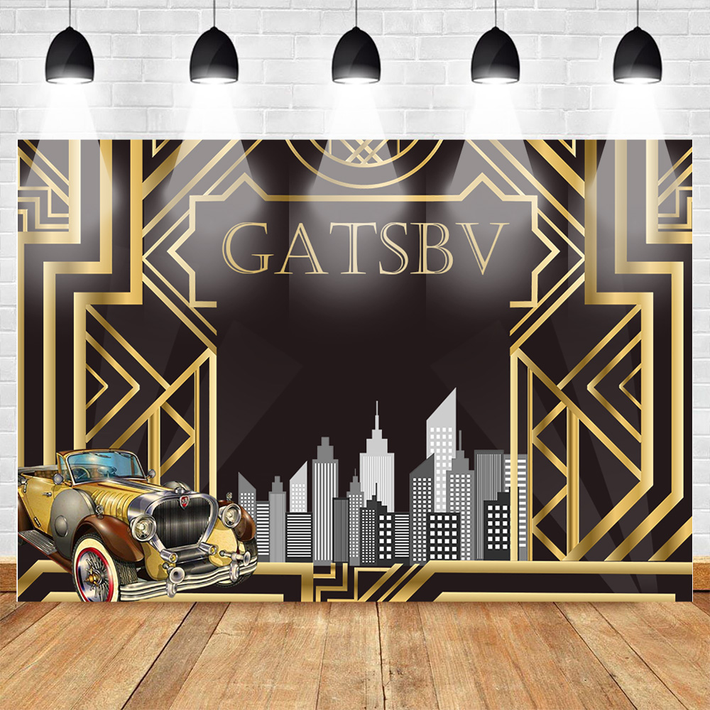 Neoback Great Gatsby Backdrop For Photography Photocall BirtHDay