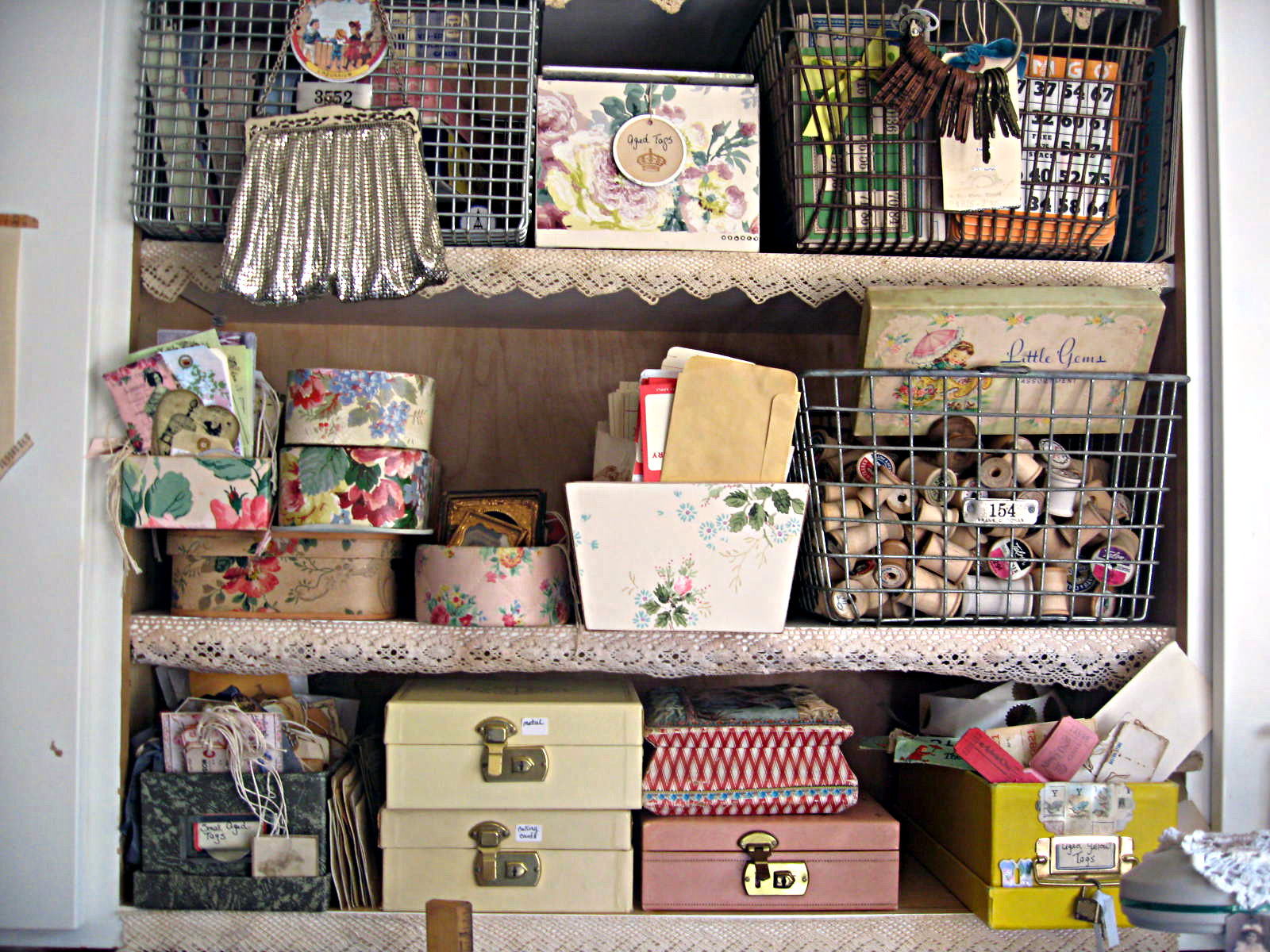  storage and more storage I love to use old locker baskets