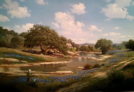 Texas Hill Country By George Kovach Oil X