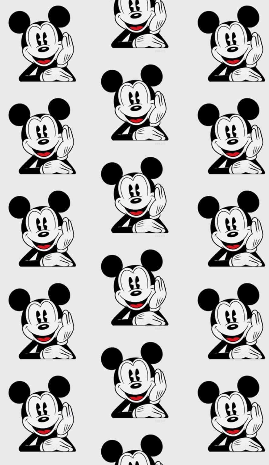 White Mickey Mouse Wallpaper