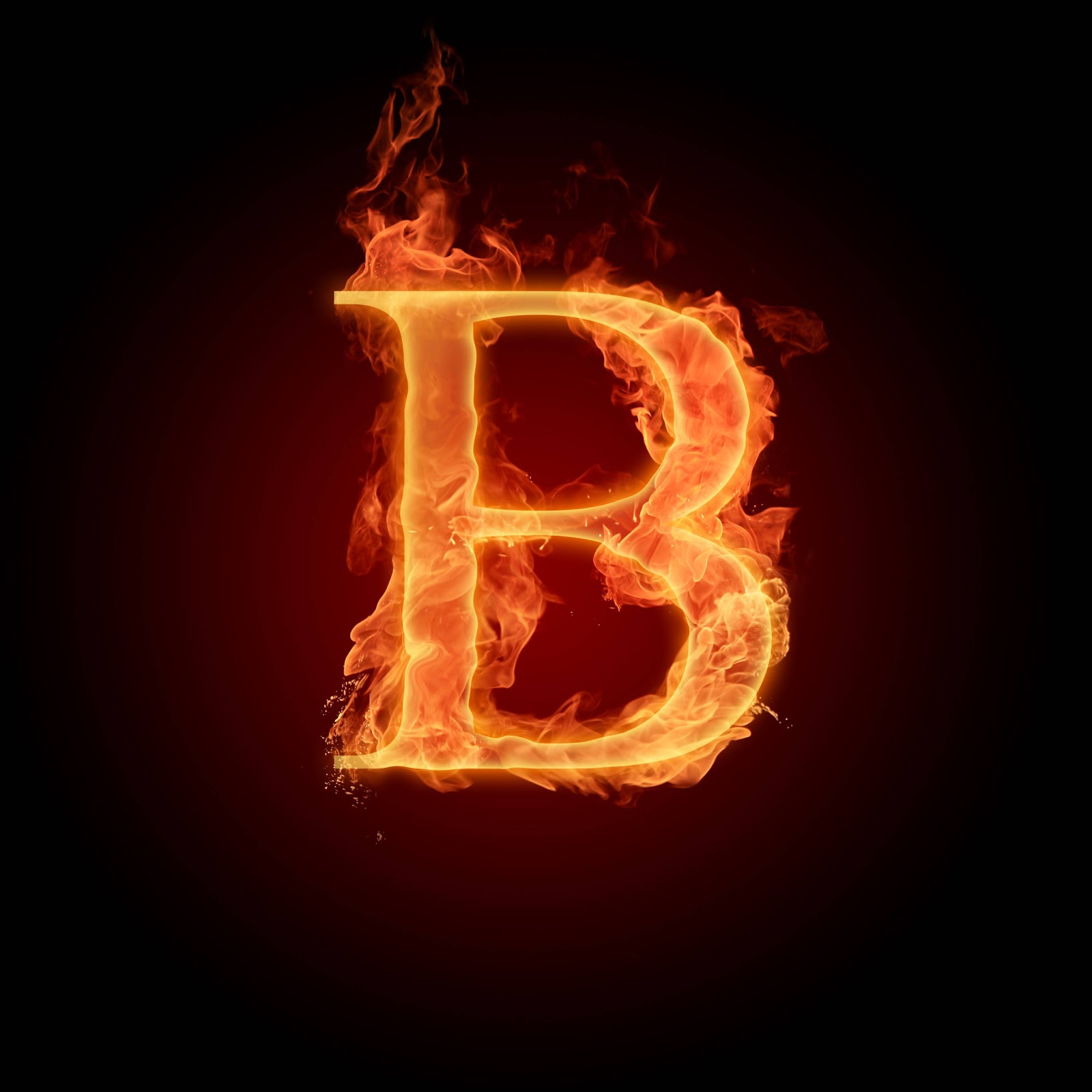 Burning Alphabet Wallpaper B