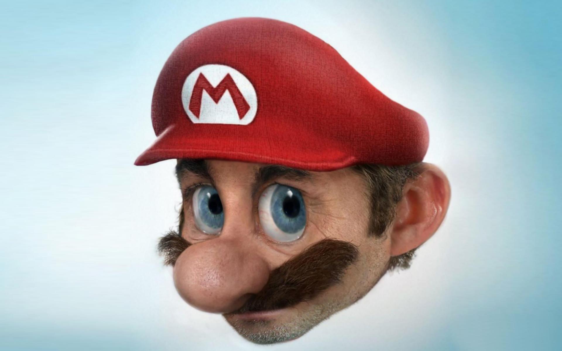 Video Game Art Simple Background Realistic Mario Character