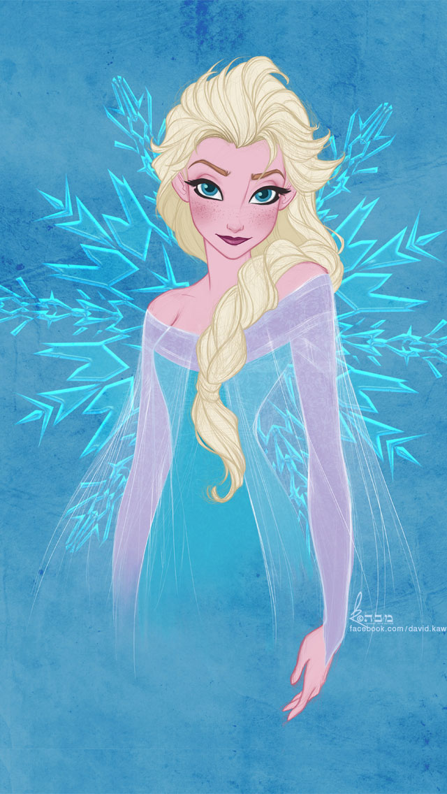 Frozen Elsa Frozen Heart iPhone wallpaper