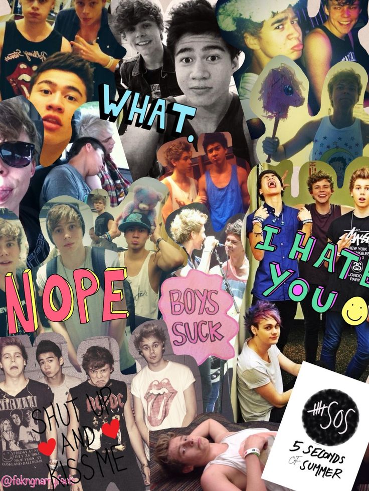 5sos 1d Collage And Wallpaper