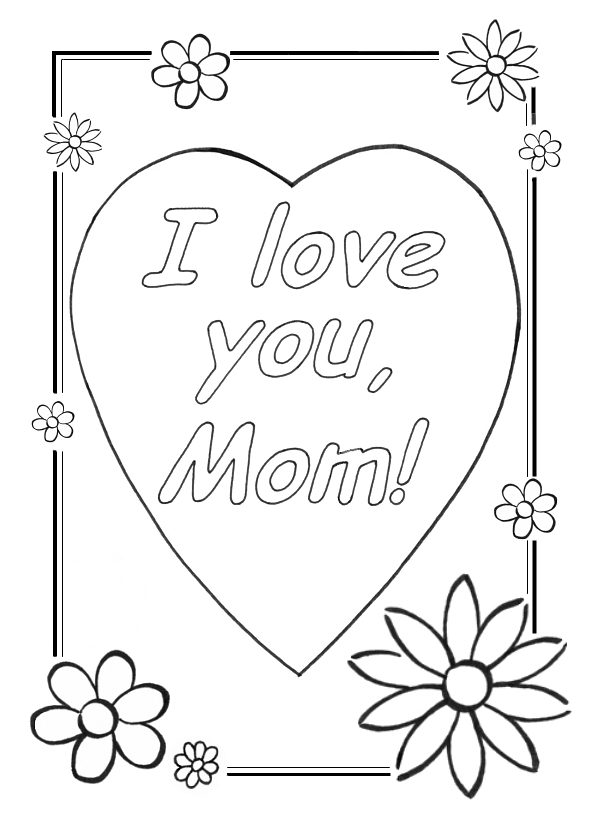Love You Mom Coloring S Cool Christian Wallpaper