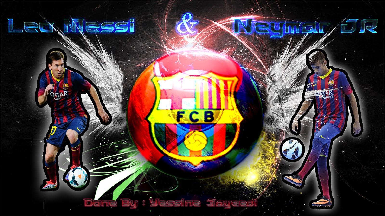 World Of Design Neymar Jr And Messi Wallpaper