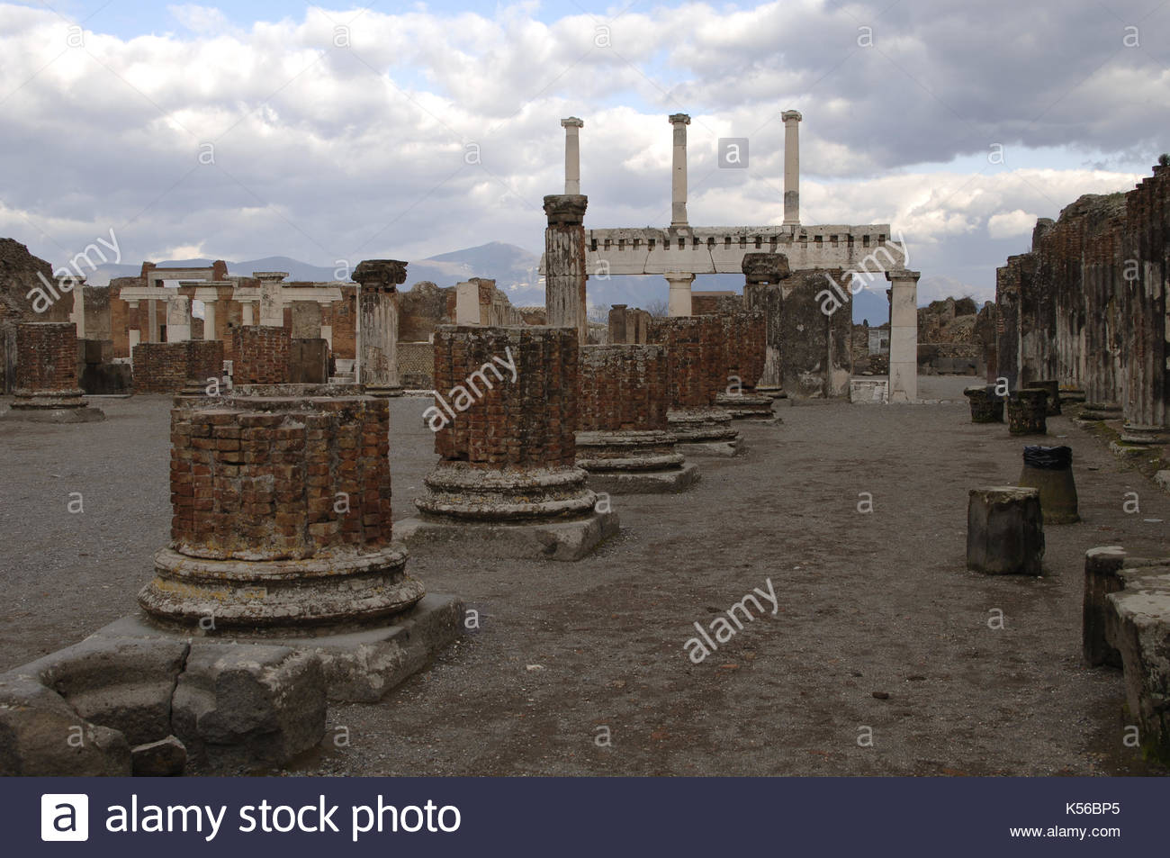 Italy Pompeii Ruins Of The Basilica Late 2nd Century Bc In