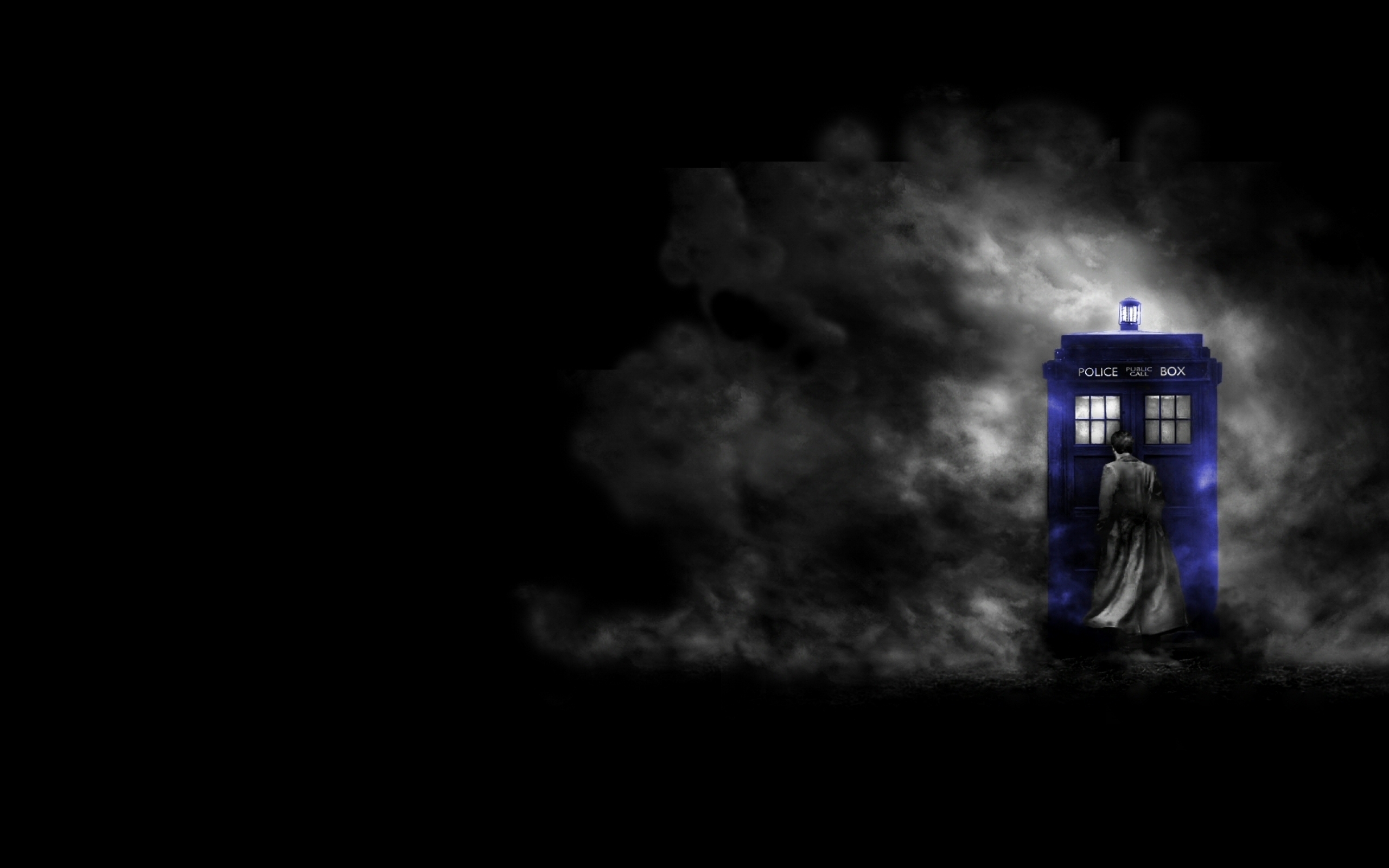 Tardis Doctor Who Selective Coloring Tenth Wallpaper