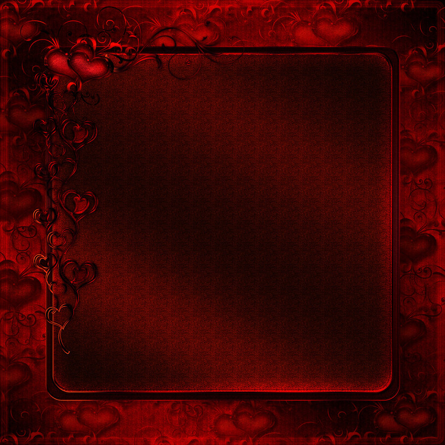 Red Hearts Background With Heart By