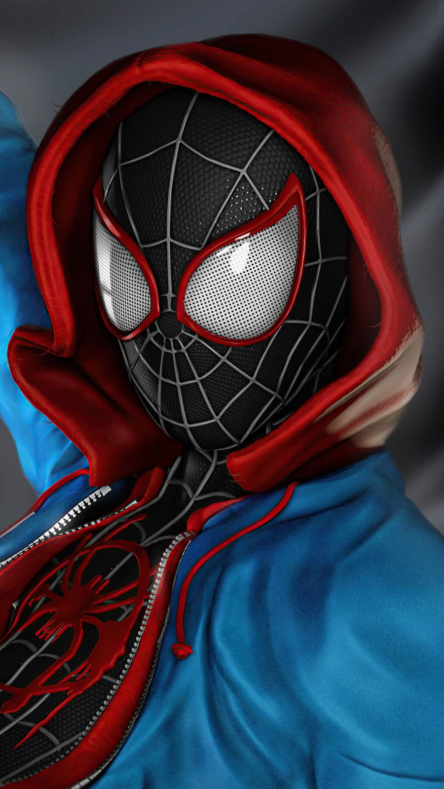 Spider Man Miles Morales Costume iPhone Wallpaper