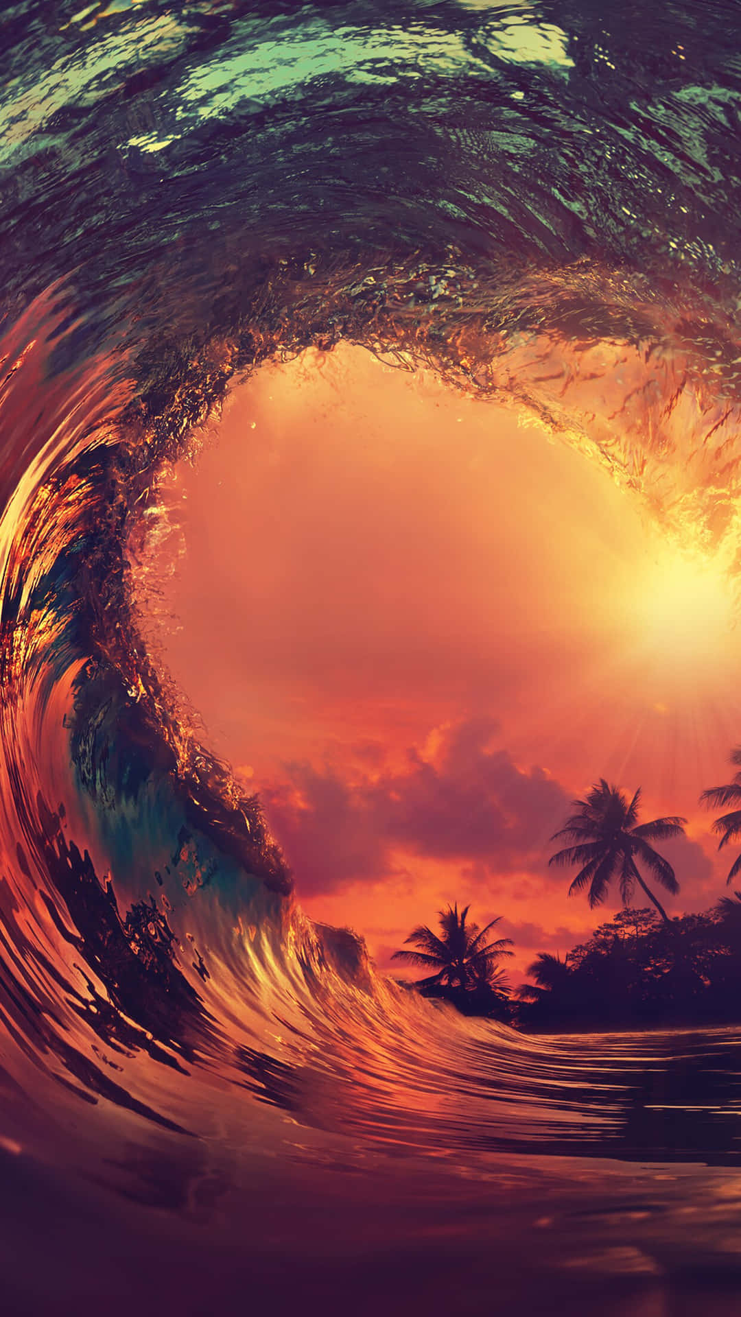 Surfing iPhone Wallpaper
