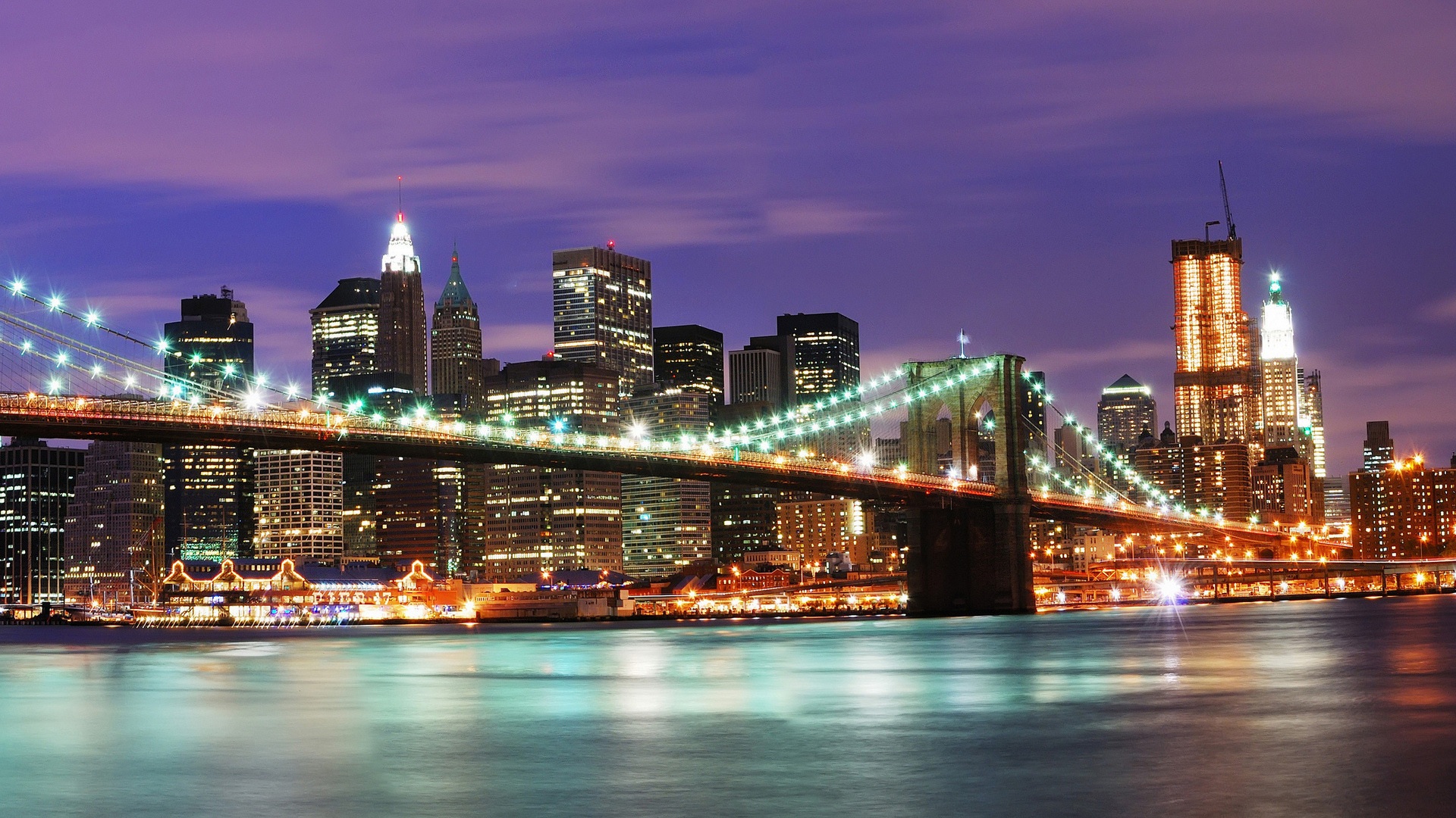 United States New York City Night Wallpaper HD