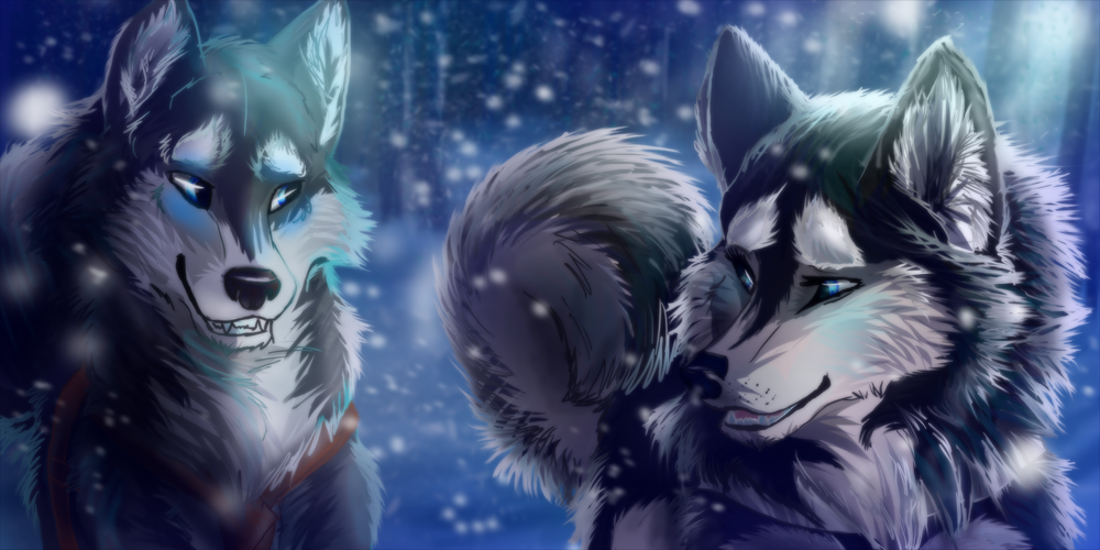 A O Anime Wolf Pack Image Janice And Coco HD Wallpaper