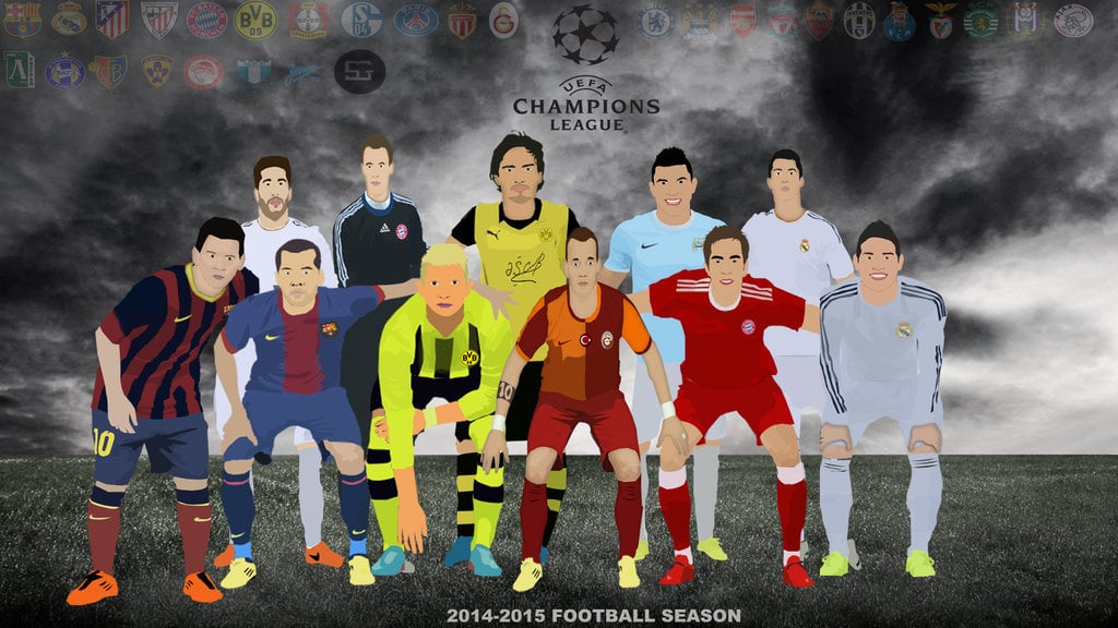 UEFA Champions League 2014 15 cartoon wallpaper