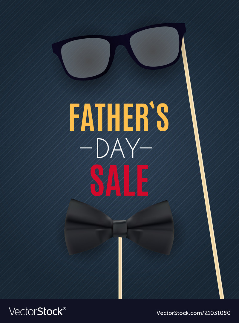 Happy Fathers Day Background Sale Best Dad Vector Image