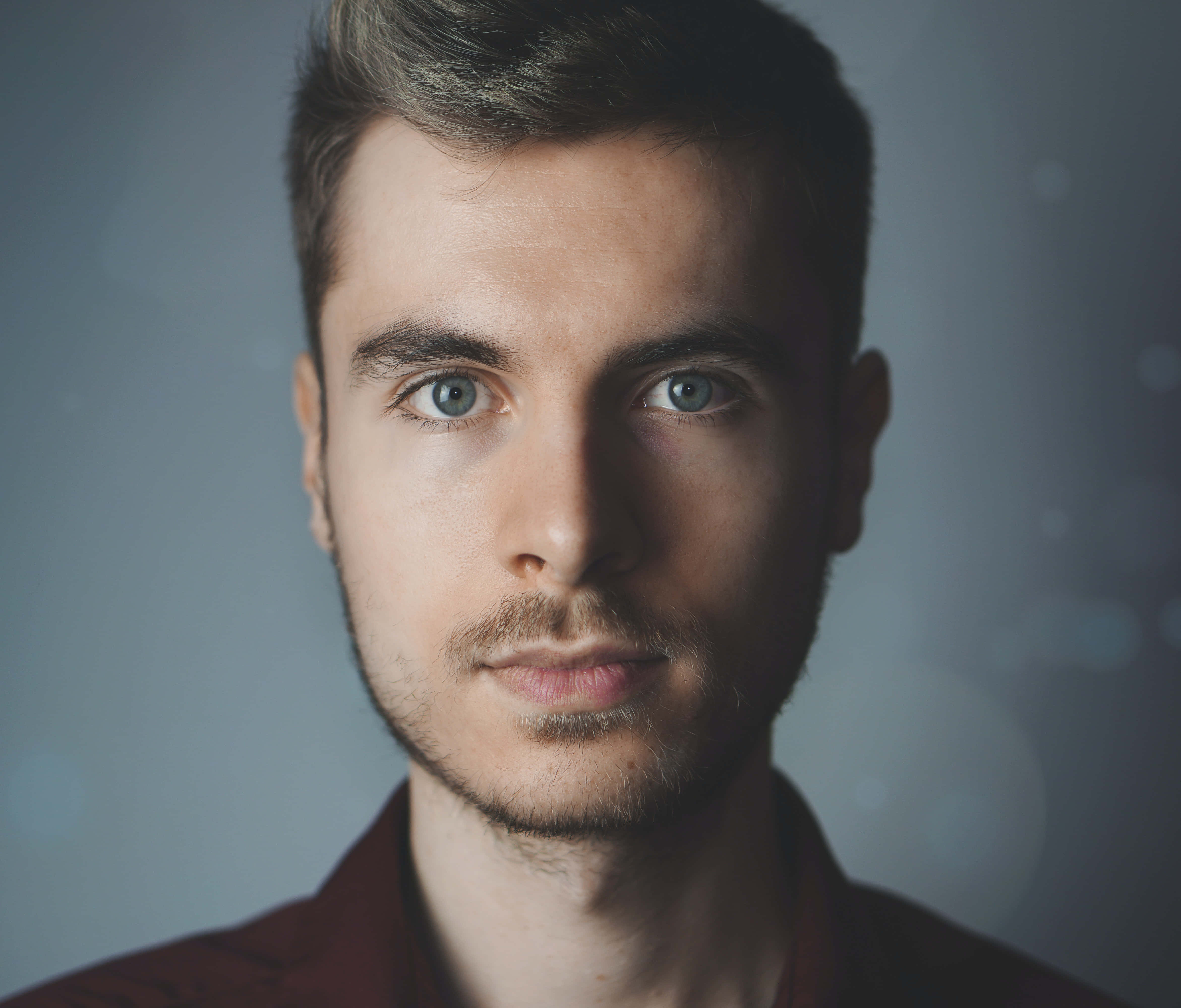 Man Face With Blue Eyes Wallpaper