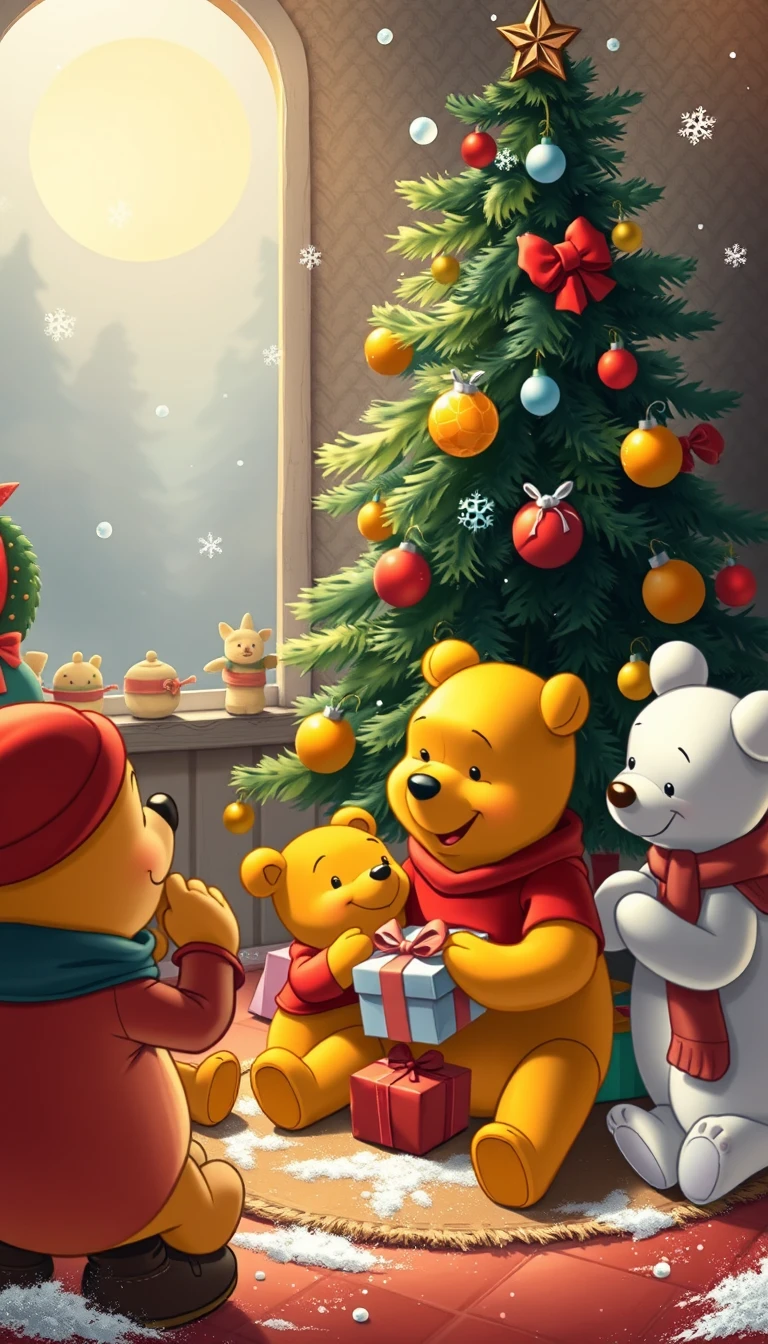 Winnie The Pooh Christmas Wallpaper