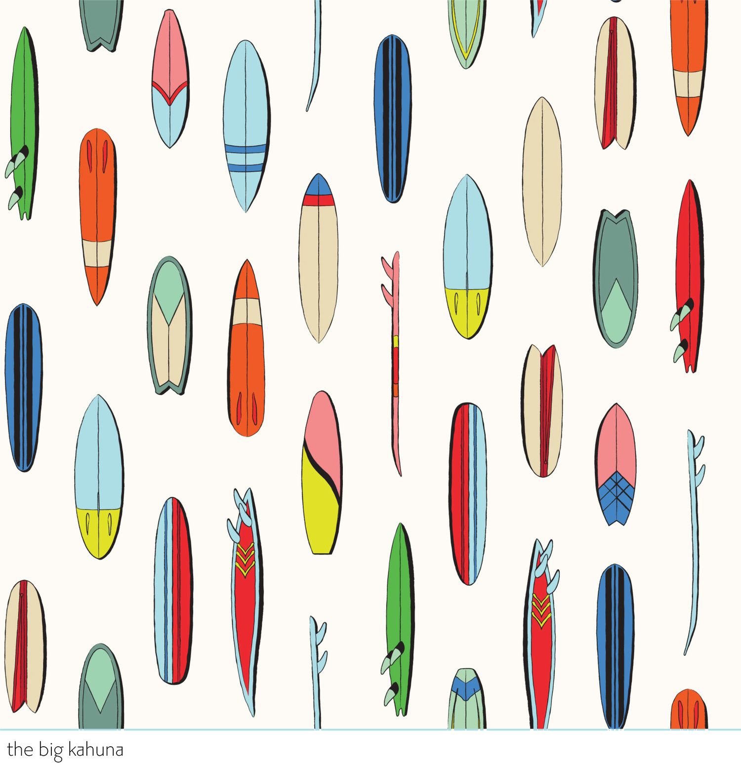 Adorable Surfboard Wallpaper Striped
