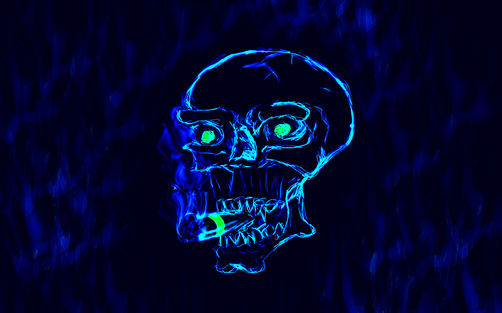 Blue Skull Wallpaper For