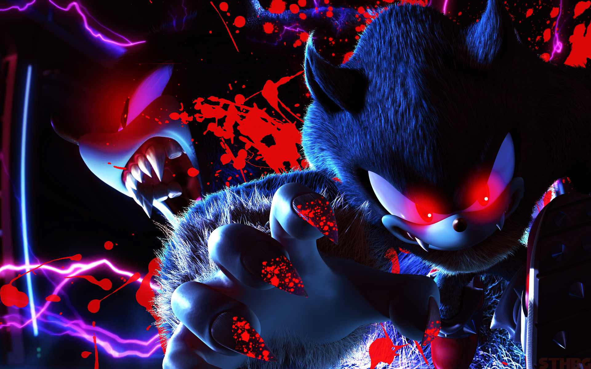 Dark Sonic The Werehog Wallpaper By Sonicthehedgehogbg