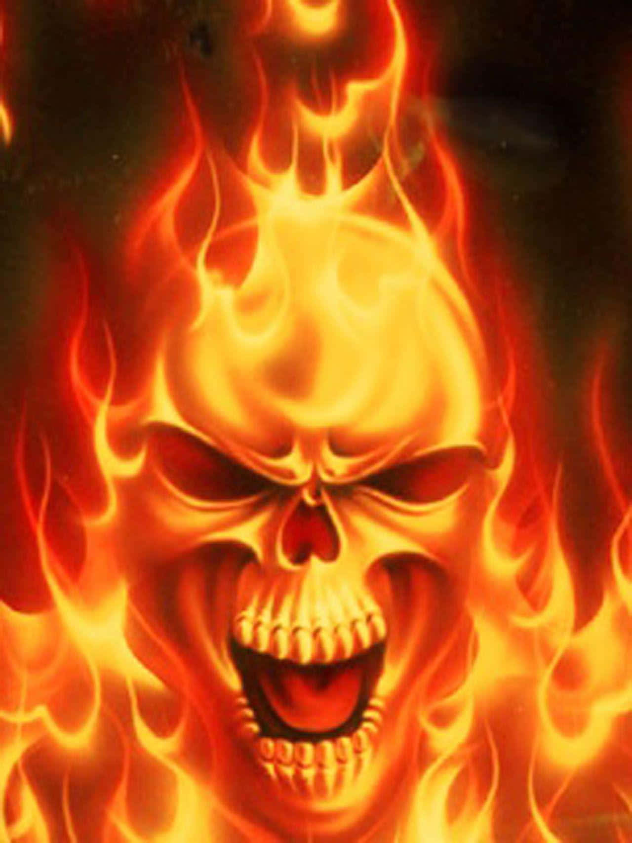 Fire Skull Wallpaper