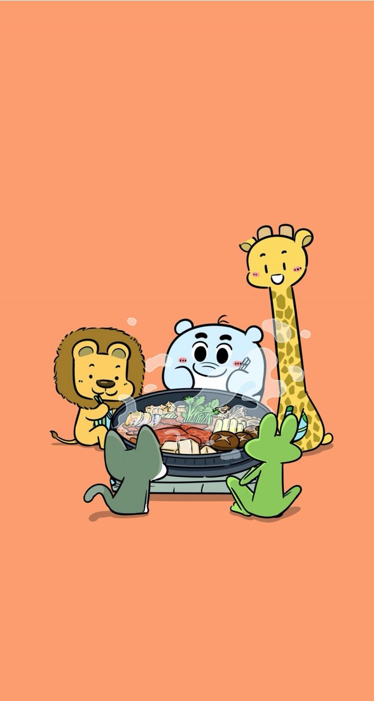 Cute Wildlife Animals Cartoon Wallpapers D thng 744x1392