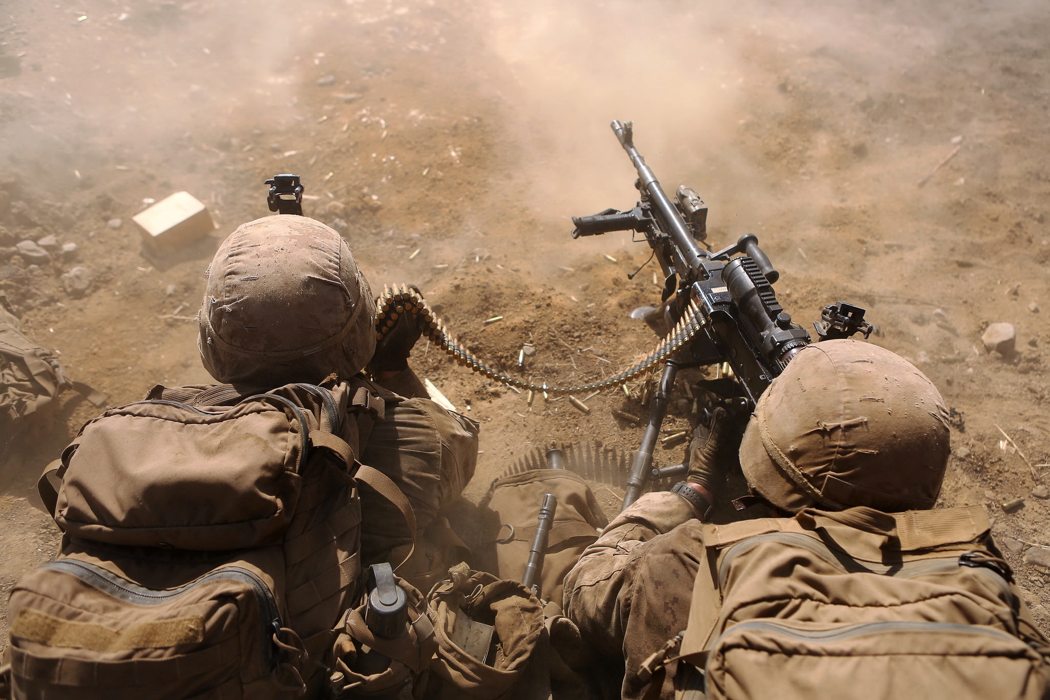 Wallpaper United States Marine Corps Soldiers Weapons