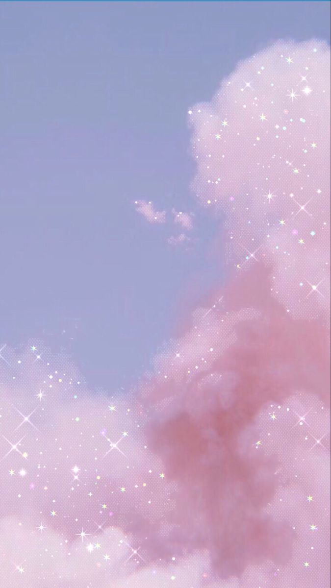Aesthetic Bling Cloud In Glitter Phone Wallpaper