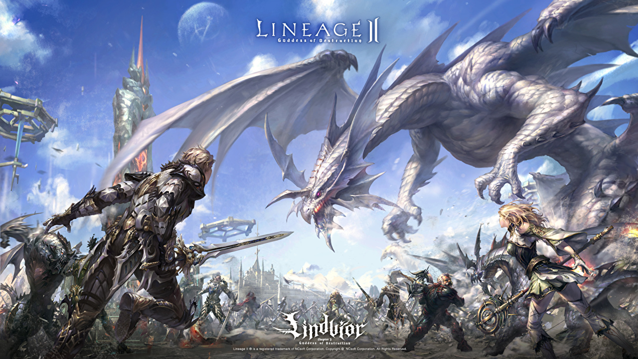 Image Lineage Swords Dragons Warriors Games Battles