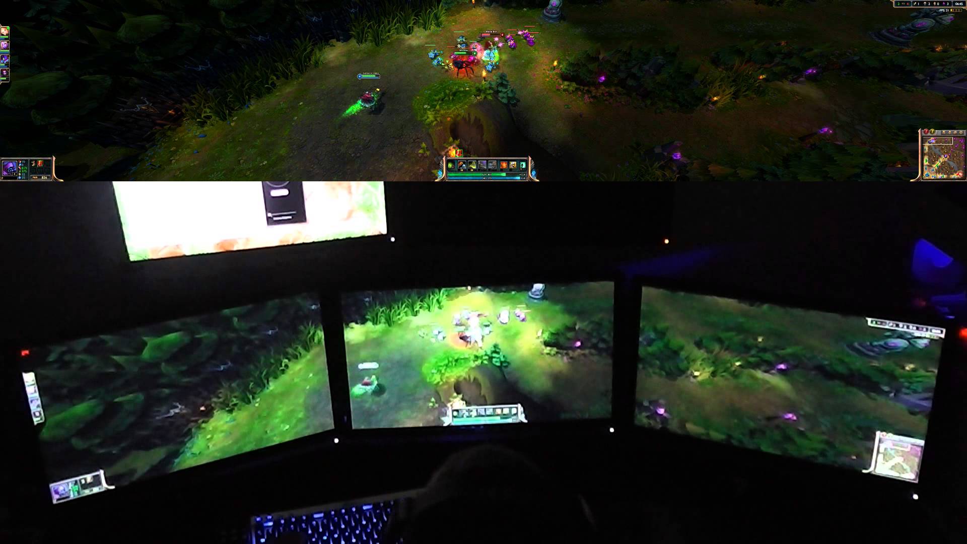 League Of Legends Eyefinity Gameplay Tri Triple Screen First