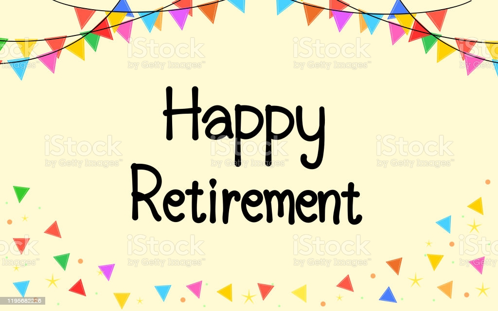 Happy Retirement Card Background Stock Illustration