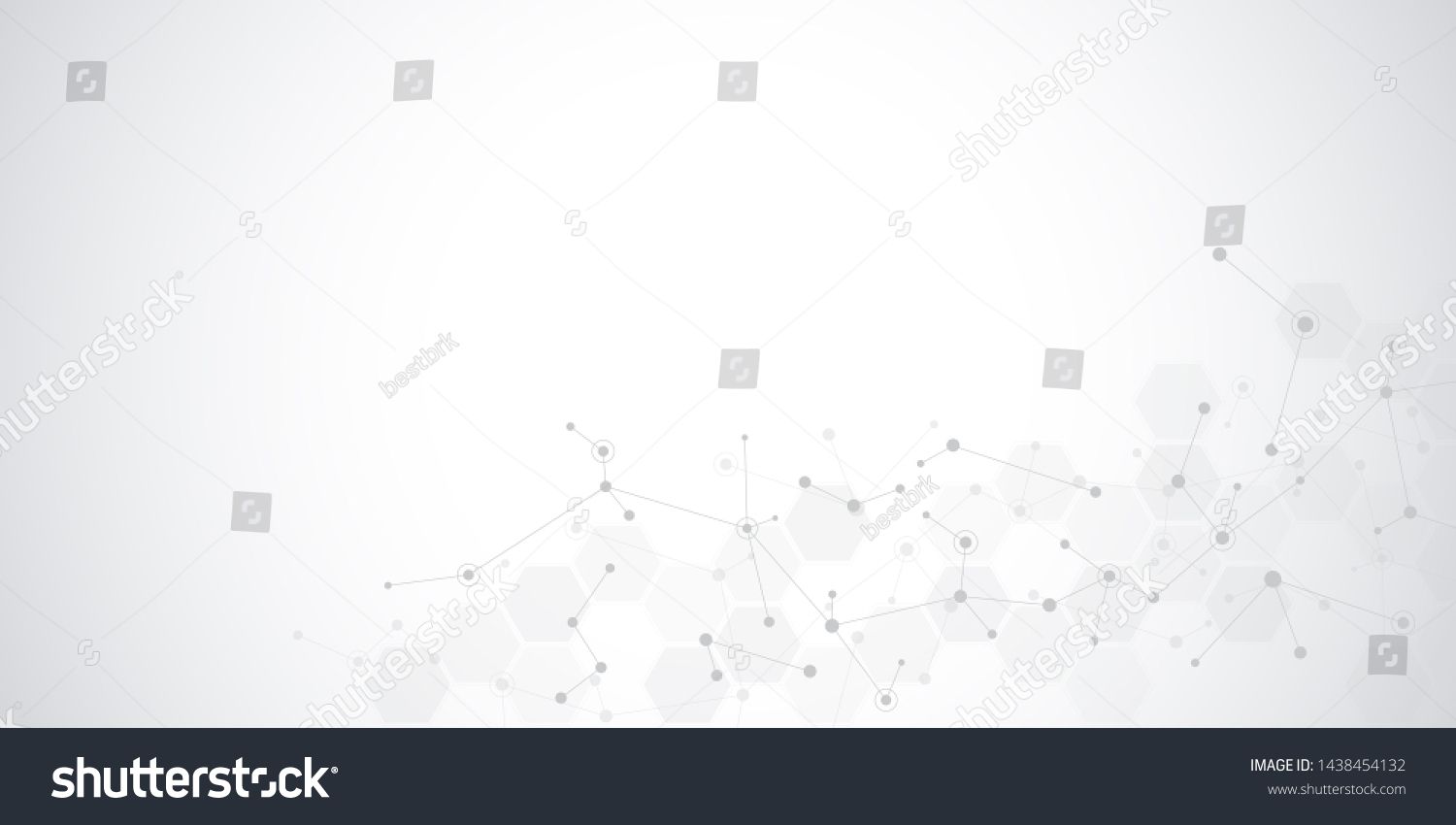 Abstract Molecules On Soft Grey Background Molecular Structures