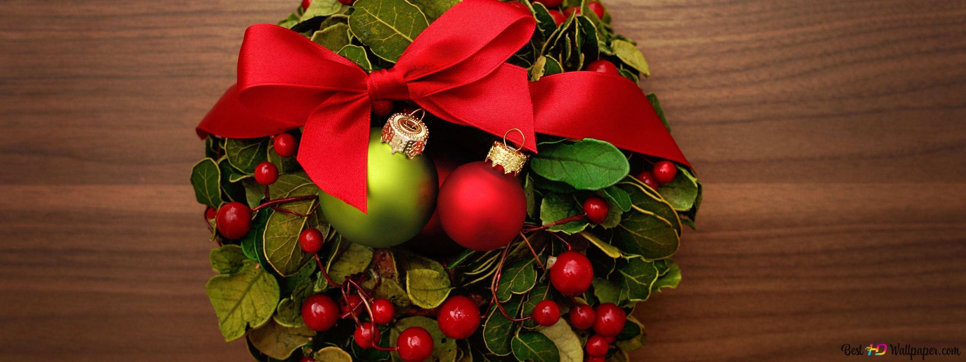 Christmas Wreath 4k Wallpaper