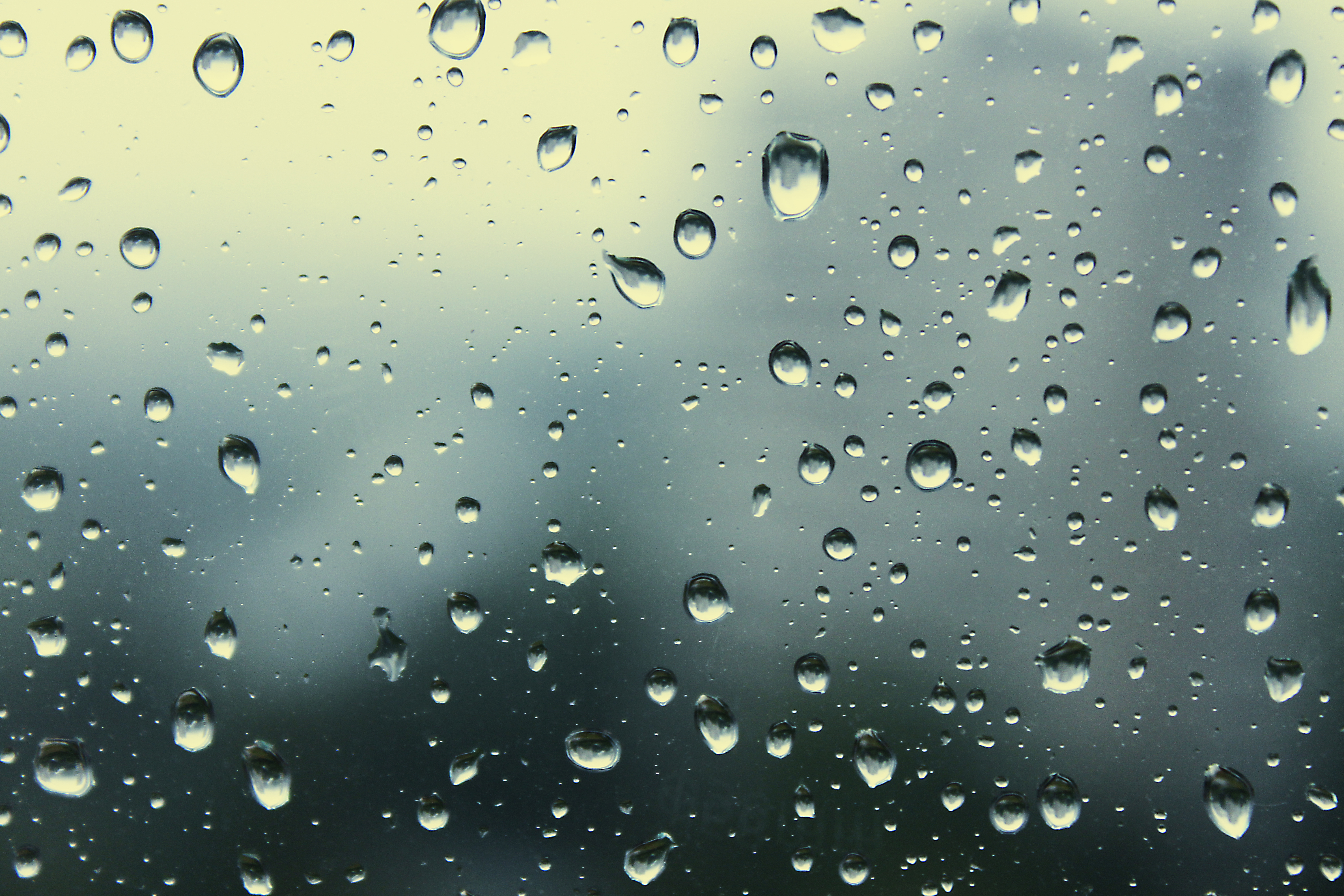 Rain Drops Glass Clear Sky Window Wallpaper